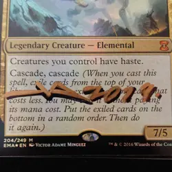 Maelstrom Wanderer Foil Signed MTG Card Used Magic the Gathering - Image 2