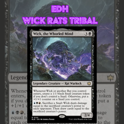 EDH - Wick Rat Tribal , MTG Commander Deck, Grixis, Bracket 2 - Image 1