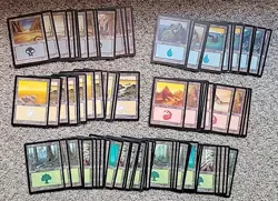 MTG Lot Of 85 Mercadian Masques Basic Lands Magic Swamp Mountain Forest Island - Image 1