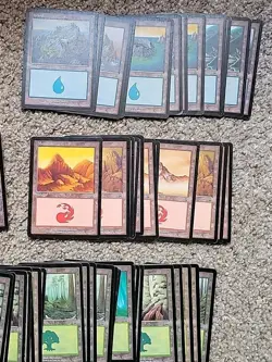 MTG Lot Of 85 Mercadian Masques Basic Lands Magic Swamp Mountain Forest Island - Image 2
