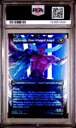 2025 MTG Final Fantasy SEPHIROTH * Character Borderless Foil #0382 * PSA 10 - Image 2