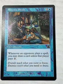 Rhystic Study Prophecy Regular LP Magic The Gathering MTG - Image 1