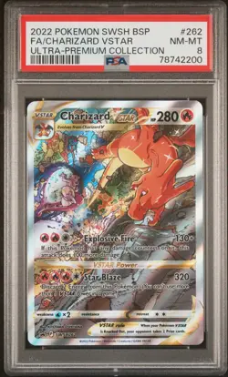 PSA 8 MINT Charizard VSTAR SWSH262 2022 Pokemon Promo Card Graded Card - Image 1