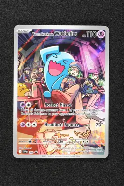Team Rocket's Wobbuffet (203) Pokemon TCG-SV Promo (NM-M) - Image 1