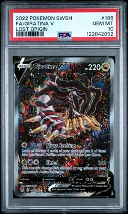 2022 POKEMON SWORD & SHIELD LOST ORIGIN #186 FULL ART/GIRATINA V PSA 10 - Image 1