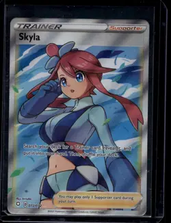 Pokemon TCG Skyla 072/072 Shining Fates Full Art Ultra Rare NM - Image 1