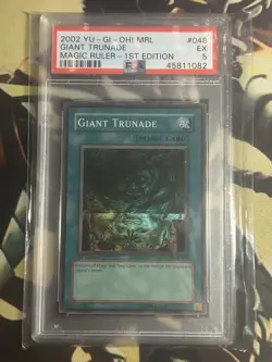 Yugioh: Giant Trunade - MRL-048 - Super Rare - 1st Edition - PSA 5 EX - Image 1