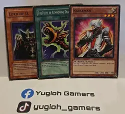 YUGIOH KAIBAMAN+LORD OF D+ THE FLUTE OF SUMMONING DRAGON COMMON HEAVY PLAYED - Image 1