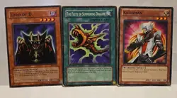 YUGIOH KAIBAMAN+LORD OF D+ THE FLUTE OF SUMMONING DRAGON COMMON HEAVY PLAYED - Image 3