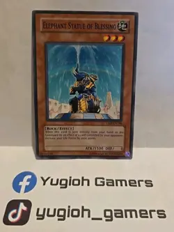 YUGIOH ELEPHANT STATUE OF BLESSING DR2 COMMON UNLIMITED LIGHT PLAYED - Image 1
