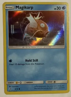 Pokemon TCG Card Magikarp Detective Pikachu 8/18 Holo Common Near Mint - Image 1