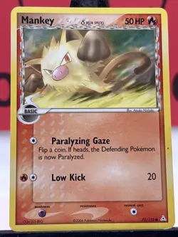 Mankey 70/110 Holon Phantoms Delta Species Regular Pokemon TCG Card English MP - Image 3