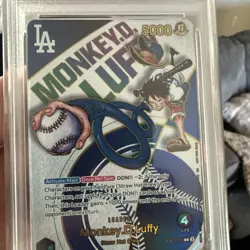 One Piece Dodger's Trading Card Monkey D. Luffy Collectible Card Game PSA 10 Gem - Image 3