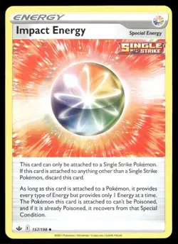 2021 Chilling Reign Set Pokemon Card 157 Impact Energy NM - Image 1