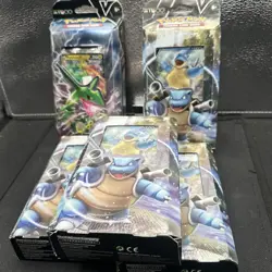 Lot of 4 plus bonus V battle deck Blastoise THEME DECK TCG POKEMON CARD DECK 820650808395 - Image 1
