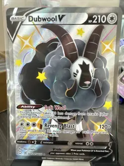 Pokemon Shining Fates Dubwool V SV120/SV122 Shiny Rare NM TCG Card - Image 1