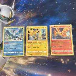 Pokemon Card Set Articuno Zapdos and Moltres Holo Rare From Pokemon Go NM - Image 1