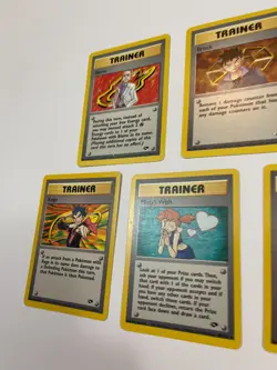 Rare Gym Pokemon Card Lot Trainer Brock Sabrina Blaine Koga and Misty's Wish - Image 5