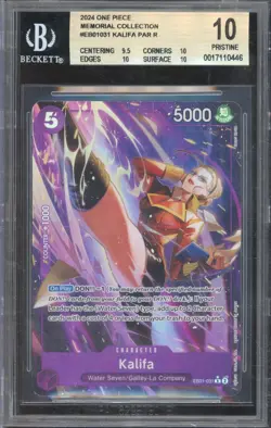 One Piece Card Game Kalifa EB01-031 Par Alternate Art BGS 10 - Image 1