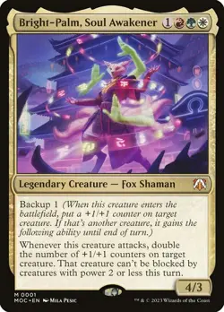 MTG - Bright-Palm, Soul Awakener - March of the Machine Commander - X1 - (NM) - - Image 1