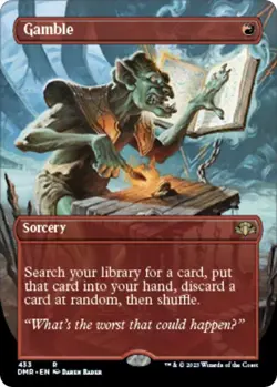 Gamble (Borderless) - Dominaria Remastered (DMR) NM MTG - Image 1