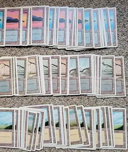 MTG Lot Of 125 4th Fourth Edition Basic Lands Magic Swamp Mountain Forest Island - Image 2