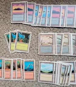 MTG Lot Of 125 4th Fourth Edition Basic Lands Magic Swamp Mountain Forest Island - Image 3