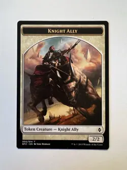 Knight Ally Token - 2/2 Creature TOKEN - MTG Battle for Zendikar - NM - Image 1