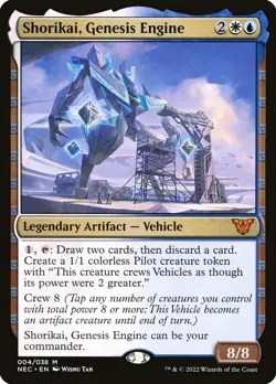 MTG - Shorikai, Genesis Engine - Kamigawa: Neon Dynasty Commander - X1 - (LP) - - Image 1