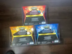 Pokemon Hidden Fates GX 3 Box Set Charizard Gyarados Riachu New Sealed - Image 4
