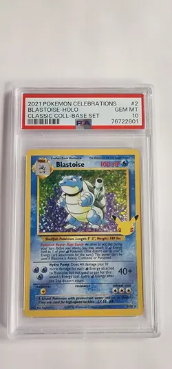 PSA 10 Pokemon: Blastoise 2/102 Celebration Classic Collection Base Set - Image 1
