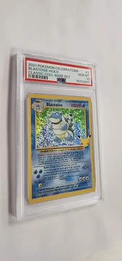 PSA 10 Pokemon: Blastoise 2/102 Celebration Classic Collection Base Set - Image 3