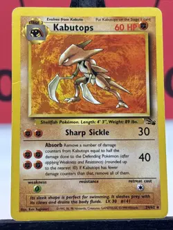 Kabutops 24/62 Fossil Rare Regular 1999 WOTC Pokemon TCG MP - Image 3