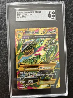 2015 Pokemon ancient Origins Mega Rayquaza Ex #98 Ultra Rare SGC 6 - Image 1