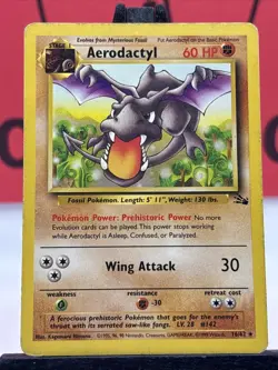 Aerodactyl 16/62 Fossil Set Regular Rare 1999 WOTC Pokemon TCG MP - Image 3