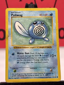 Poliwag 59/102 Base Set Common Regular 1999 WOTC Pokemon TCG HP - Image 3