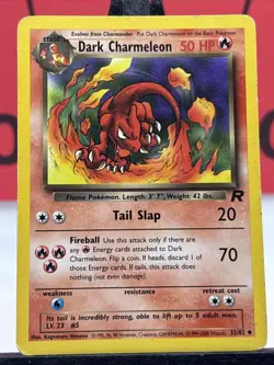 Dark Charmeleon 32/82 Team Rocket Uncommon Regular 1999 WOTC Pokemon TCG MP - Image 3