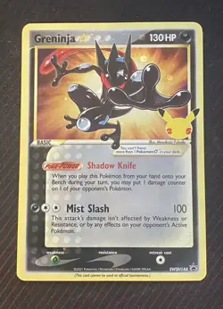 25th Anniversary Pokemon Celebrations - Greninja Gold Star Promo SWSH144 NM - Image 1