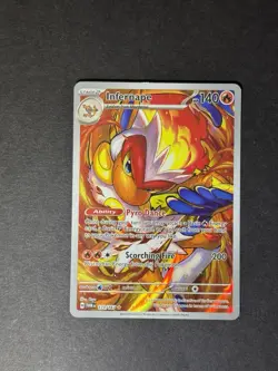 POKEMON INFERNAPE FULL ART HOLO SECRET RARE 173/167 Twilight Masquerade LP C - Image 1