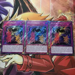 Yugioh! Playset 3x XYZ-Universum Platinum Secret Rare - RA04-DE218 1. Auflage - Image 1