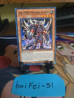 Yugioh! Evil HERO Infernal Gainer - LDS3-EN023 - Common - 1st Edition Near Mint, - Image 1