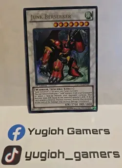 YUGIOH JUNK BERSERKER EXVC-EN037 1ST EDITION ULTRA LIGHT PLAYED - Image 1