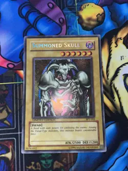YUGIOH Summoned Skull BPT-002 Promo Secret Rare Reverse Foil Error PL - Image 1