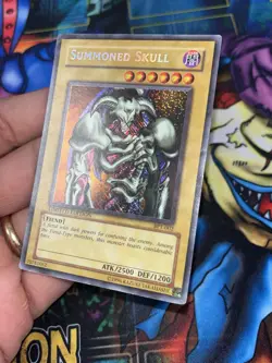 YUGIOH Summoned Skull BPT-002 Promo Secret Rare Reverse Foil Error PL - Image 2