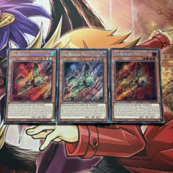 Yugioh! Playset 3x Sta-Brigade Mercourier Secret Rare - BLTR-DE107 1. Auflage DE - Image 1