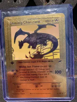 Shining Charizard 107/105 Gold Card Pokemon Card 1st Edition - Image 1