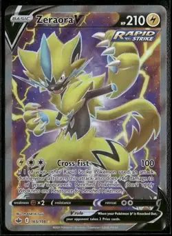 2021 Chilling Reign Set Pokemon Card 165 Zeraora V NM - Image 1