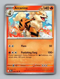(2x PlaySet) Arcanine 028/182 SV10: Destined Rivals Non Holo Pokemon NM/NP Card - Image 1