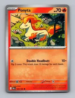 (2x PlaySet) Ponyta 029/182 SV10: Destined Rivals Non Holo Pokemon NM/NP Card - Image 1