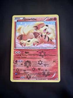 Pokemon TCG Growlithe RC4/RC25 Legendary Treasures Radiant Collection Holo Card - Image 1